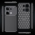 For Xiaomi Redmi Note 13 Pro 4G Carbon Fiber Texture Shockproof TPU Phone Case(Black)