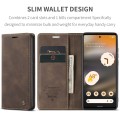 For Google Pixel 6A CaseMe 013 Multifunctional Horizontal Flip Leather Phone Case(Coffee)