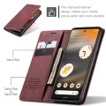 For Google Pixel 6A CaseMe 013 Multifunctional Horizontal Flip Leather Phone Case(Wine Red)