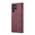 ForSamsung Galaxy S24 Ultra 5G CaseMe 013 Multifunctional Horizontal Flip Leather Phone Case(Wine Re