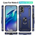 For Motorola Moto G Power 5G 2024 Shockproof TPU + PC Phone Case with Holder(Blue)