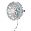 F829 Portable Car Air Outlet Electric Cooling Fan with LED Light(White)