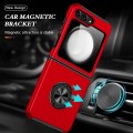 For Samsung Galaxy Z Flip5 PC + TPU Magnetic Phone Case with Invisible Ring Holder(Red)