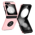 For Samsung Galaxy Z Flip5 PC + TPU Magnetic Phone Case with Invisible Ring Holder(Rose Gold)