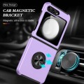 For Samsung Galaxy Z Flip5 PC + TPU Magnetic Phone Case with Invisible Ring Holder(Purple)