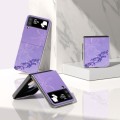 For Samsung Galaxy Z Flip4 5G Painted Pattern PC Phone Case(Violet)
