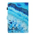 For Samsung Galaxy Tab A9+ Coloured Drawing Stitching Flip PU Tablet Case with Sleep / Wake-up Funct