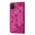 For Samsung Galaxy A02s EU Butterfly Cat Embossing Flip Leather Phone Case(Pink)