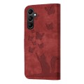 For Samsung Galaxy A14 4G / 5G Butterfly Cat Embossing Flip Leather Phone Case(Red)
