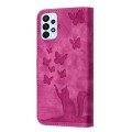 For Samsung Galaxy A32 5G Butterfly Cat Embossing Flip Leather Phone Case(Pink)