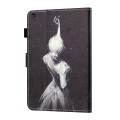 For Samsung Galaxy Tab A9 Coloured Drawing Stitching Flip PU Tablet Case with Sleep / Wake-up Functi