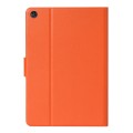 For Samsung Galaxy Tab A9 Pure Color PU Tablet Case with Sleep / Wake-up Function(Orange)