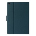 For Samsung Galaxy Tab A9 Pure Color PU Tablet Case with Sleep / Wake-up Function(Dark Green)