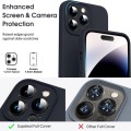 For iPhone 15 Microfiber Liquid Silicone Shockproof Phone Case(Black)