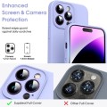 For iPhone 14 Plus Microfiber Liquid Silicone Shockproof Phone Case(Purple)