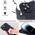 For iPhone 13 Pro Microfiber Liquid Silicone Shockproof Phone Case(Black)