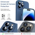 For iPhone 13 Pro Microfiber Liquid Silicone Shockproof Phone Case(Blue)