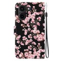 For Tecno Pova 5 Pro Crystal Texture Colored Drawing Leather Phone Case(Plum Bossom)
