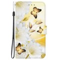 For Tecno Spark 20 Pro Crystal Texture Colored Drawing Leather Phone Case(Gold Butterfly Epiphyllum)