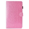 For Samsung Galaxy Tab A9+ Glitter Powder Smart PU Tablet Case with Sleep / Wake-up Function(Pink)