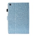 For Samsung Galaxy Tab A9+ Glitter Powder Smart PU Tablet Case with Sleep / Wake-up Function(Blue)