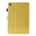 For Samsung Galaxy Tab A9+ Glitter Powder Smart PU Tablet Case with Sleep / Wake-up Function(Gold)