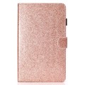 For Samsung Galaxy Tab A9 Glitter Powder Smart PU Tablet Case with Sleep / Wake-up Function(Rose Gol