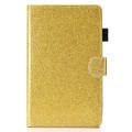 For Samsung Galaxy Tab A9 Glitter Powder Smart PU Tablet Case with Sleep / Wake-up Function(Gold)