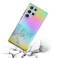 For Samsung Galaxy S24 Ultra 5G Laser Marble Pattern Clear TPU Shockproof Phone Case(Grey)