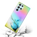 For Samsung Galaxy S24 Ultra 5G Laser Marble Pattern Clear TPU Shockproof Phone Case(Blue)