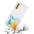 For Samsung Galaxy S24+ 5G Hollow Marble Pattern TPU Phone Case(Yellow)