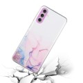 For Samsung Galaxy S24 5G Hollow Marble Pattern TPU Phone Case(Pink)