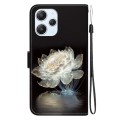 For Xiaomi Redmi 12 Crystal Texture Colored Drawing Leather Phone Case(Crystal Peony)