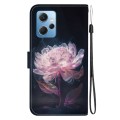For Xiaomi Redmi Note 12 4G Global Crystal Texture Colored Drawing Leather Phone Case(Purple Peony)