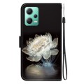 For Xiaomi Redmi Note 12 5G Crystal Texture Colored Drawing Leather Phone Case(Crystal Peony)