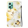 For Xiaomi Redmi Note 12 5G Crystal Texture Colored Drawing Leather Phone Case(Gold Butterfly Epiphy