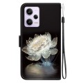 For Xiaomi Redmi Note 12 Pro Crystal Texture Colored Drawing Leather Phone Case(Crystal Peony)