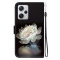 For Xiaomi Redmi Note 12 Pro+ Crystal Texture Colored Drawing Leather Phone Case(Crystal Peony)