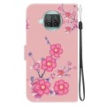 For Xiaomi Mi 10T Lite 5G Crystal Texture Colored Drawing Leather Phone Case(Cherry Blossoms)