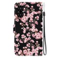 For Xiaomi Poco M4 5G Crystal Texture Colored Drawing Leather Phone Case(Plum Bossom)