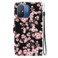 For Xiaomi Redmi 12C / 11A Crystal Texture Colored Drawing Leather Phone Case(Plum Bossom)