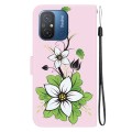 For Xiaomi Redmi 12C / 11A Crystal Texture Colored Drawing Leather Phone Case(Lily)