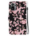 For Xiaomi Redmi Note 10 4G / Note 10S Crystal Texture Colored Drawing Leather Phone Case(Plum Bosso
