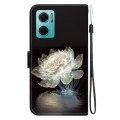 For Xiaomi Redmi 10 5G / Note 11E Crystal Texture Colored Drawing Leather Phone Case(Crystal Peony)