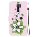 For Xiaomi Redmi 9 / 9 Prime Crystal Texture Colored Drawing Leather Phone Case(Lily)