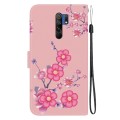 For Xiaomi Redmi 9 / 9 Prime Crystal Texture Colored Drawing Leather Phone Case(Cherry Blossoms)