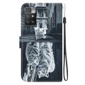 For Xiaomi Redmi 10 / 10 Prime Crystal Texture Colored Drawing Leather Phone Case(Cat Tiger Reflecti