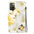 For Xiaomi Redmi 10 / 10 Prime Crystal Texture Colored Drawing Leather Phone Case(Gold Butterfly Epi