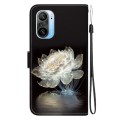 For Xiaomi Redmi K40 / K40 Pro Crystal Texture Colored Drawing Leather Phone Case(Crystal Peony)