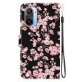 For Xiaomi Redmi K40 / K40 Pro Crystal Texture Colored Drawing Leather Phone Case(Plum Bossom)